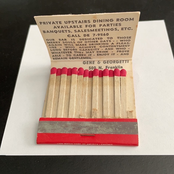 VTG Gene & Georgetti Matchbook-2 - Picture 4 of 4